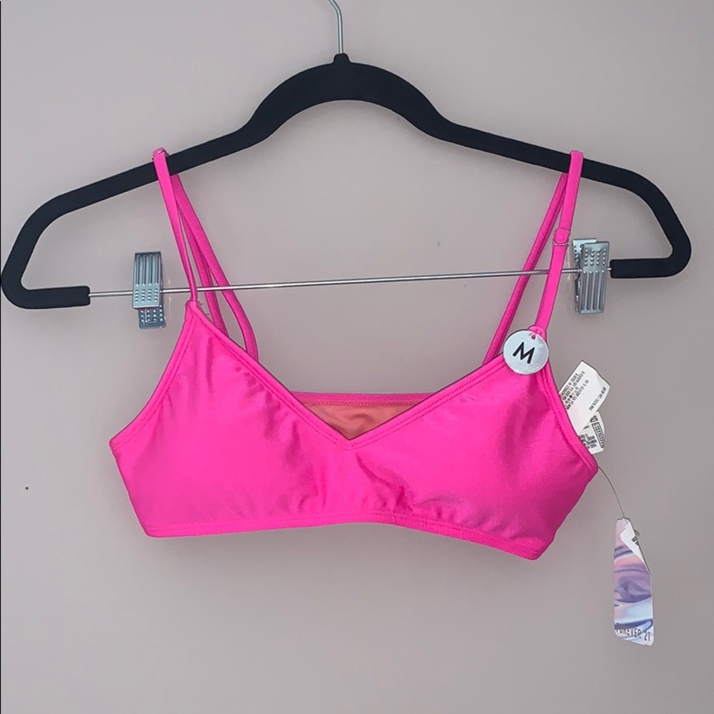 Hot pink bathing suit top